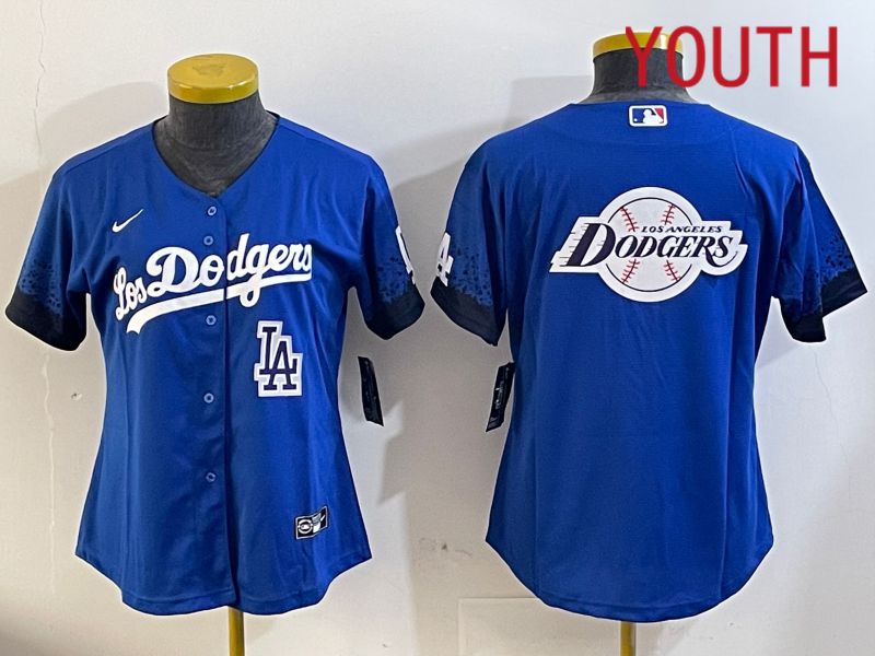 Youth Los Angeles Dodgers blank 2024 blue jersey 2024112232